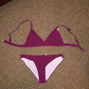 Maroon swimsuit